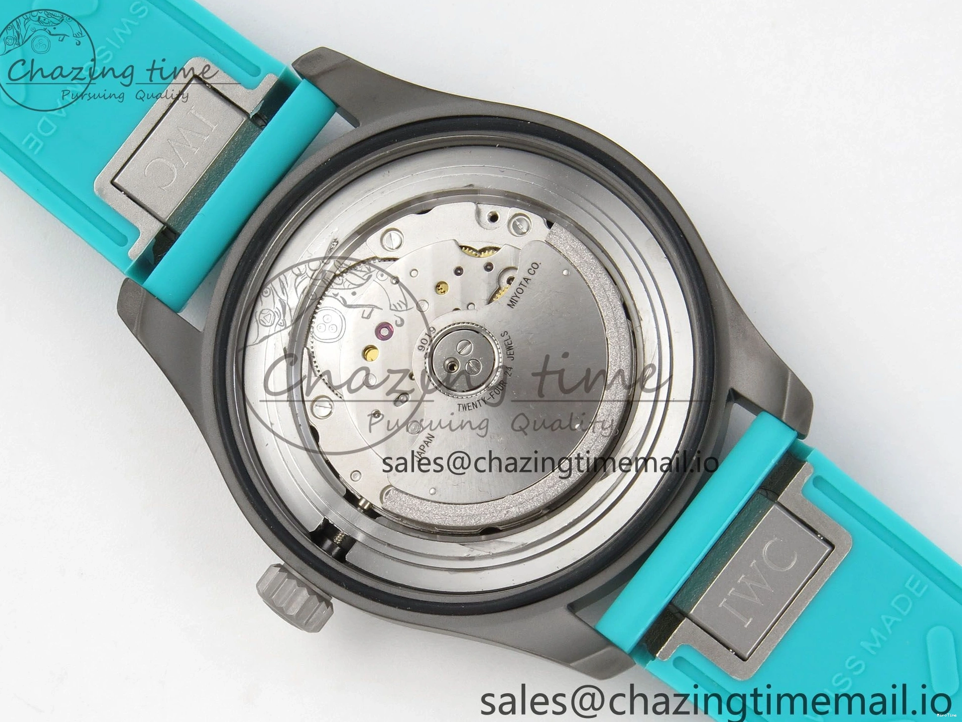 MIROTIME 0419 Pilot Mark XX BLSF 1:1 Best Edition Black Blue Dial on Blue Rubber Strap MIYOTA Sleek 6989